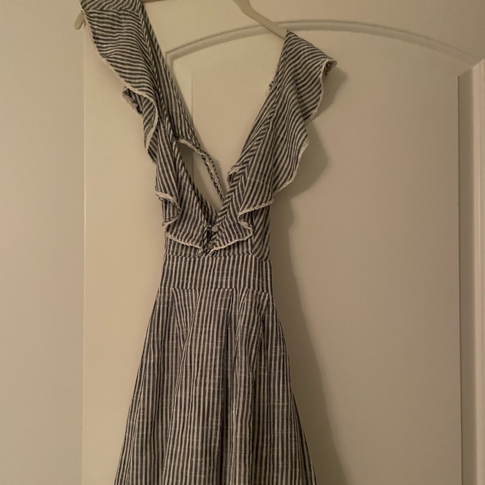 Free people seersucker mini dress WORN ONCE